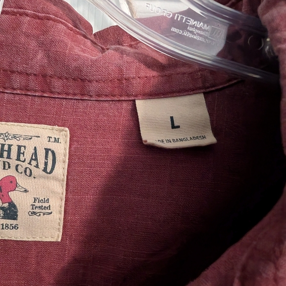 Red Head Brand Co. Men's Burgundy Button-Up Shirt Size Large (EUC) - Picture 4 of 11